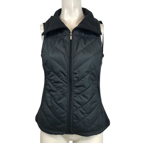 COLUMBIA -WOMEN'S XS - BLACK QUILTED FULL ZIP POLYESTER VEST - Picture 1 of 8